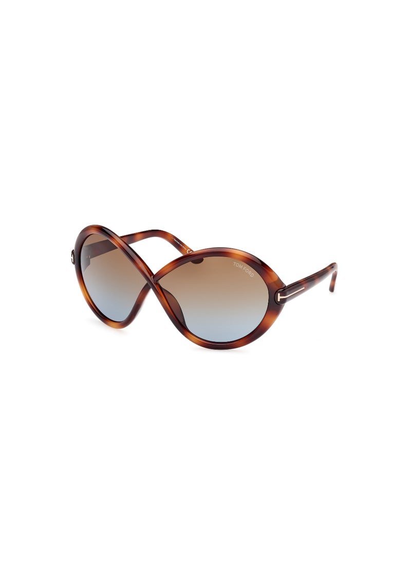 TOM FORD Women's Butterfly Shape  Sunglasses FT107053F68 Lens Size: 68 Millimeter - Blonde Havana - Image 1