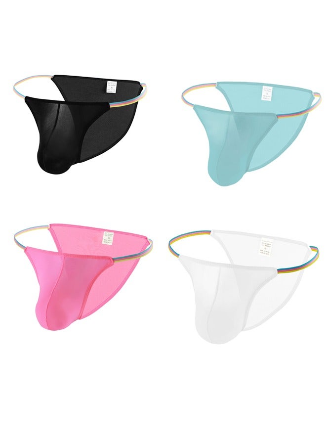 4 Pcs Men Briefs Set wear Comfortable Underwear Anti-bacterial Breathable Waist Body Shaper Underpants Panty Slimming Elastic Nightly Nightwear Evening Hot Wear Dresses Gift For Husband  - Image 1