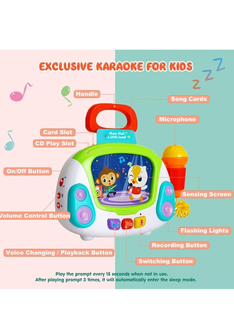 BAYBEE Baybee Karaoke Singing Machine Musical Toys for Kids with Singing, Recoding, Microphone & Voice Change Function Early Learning Educational Development Toys for Kids 2+ Years Boys Girls  - Image 2