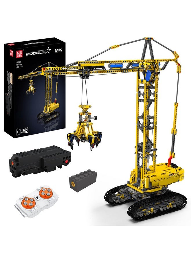 mould king Technic Crawler Crane Advanced Building Kit For Adults, Moc Mobile Crane Heavy-Duty Truck Sets To Build, App Control Large Engineering Vehicles, Construction Model Toy For Youth (1731 Pcs)  - Image 1