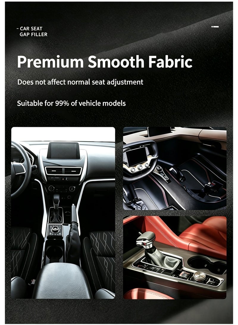 shunran Car Seat Gap Filler, Suede Material, Hand Stitched, Easy To Install And Remove, Prevent Phones, Keys And Other Items From Falling - Image 5