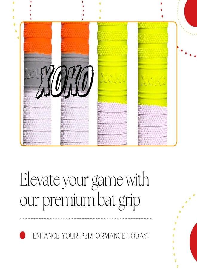 XOKO Premium Cricket Bat Grip | Anti-Slip Rubber Super Handle | Ultra Tacky | Pack of 6 | High-Performance Grip for Enhanced Bat Control - Image 3