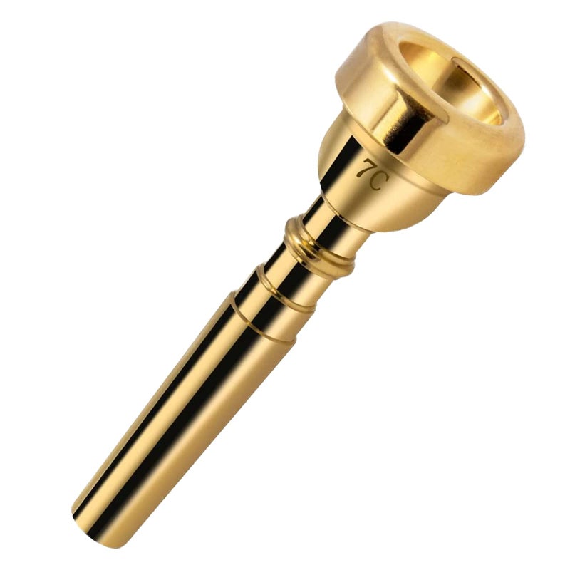 Cheerock 7C Trumpet Mouthpiece - Gold Plated Brass Compatible with Beginners and Professionals - Trumpet Accessories - Image 1