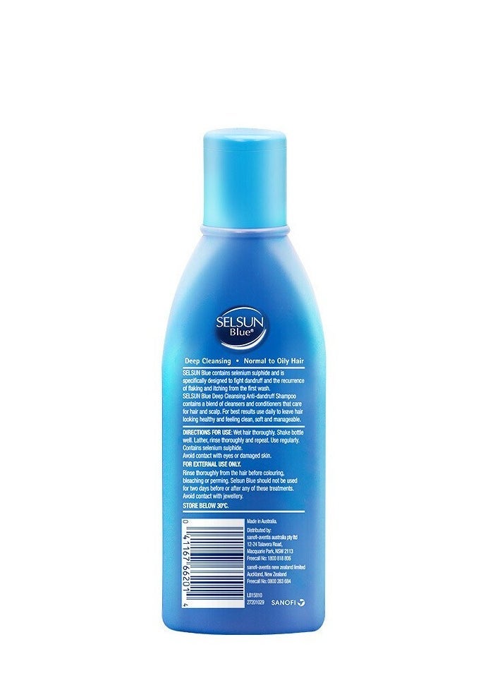Selsun blue - Anti-dandruff Shampoo 1% SELENIUM SULFIDE Replenishing All Hair Types Fights recurrence of faking and itching when used regularly 200mL - Image 1