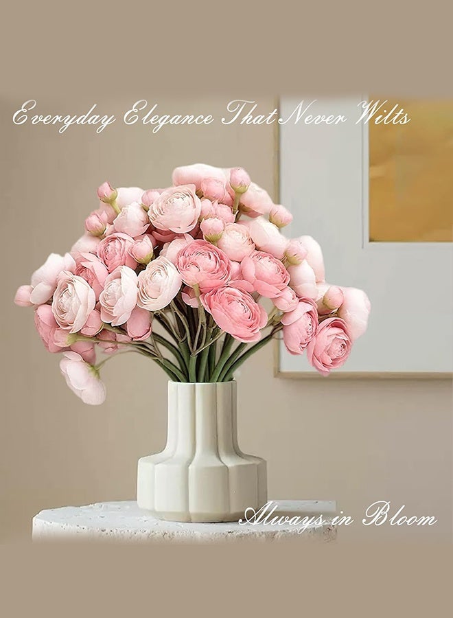 Sweet Life 18 Pieces Ranunculus Artificial Flower, Faux Silk Mini Ranunculus Flowers for DIY Bouquet, Bulk Fake Wedding Filler Flowers for Centerpieces Arrangements Bridal Shower Decorations, Dusty Rose - Image 5