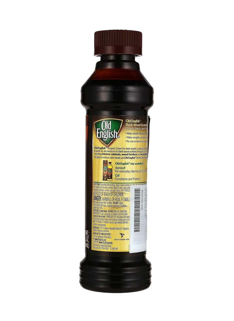 Old English - Old English Scratch Cover for Dark Woods Polish : Wood Scratch Remover, Scratch Concealer, Wood Polisher and Furniture Care, Furniture Refinishing - 8 oz - Image 1