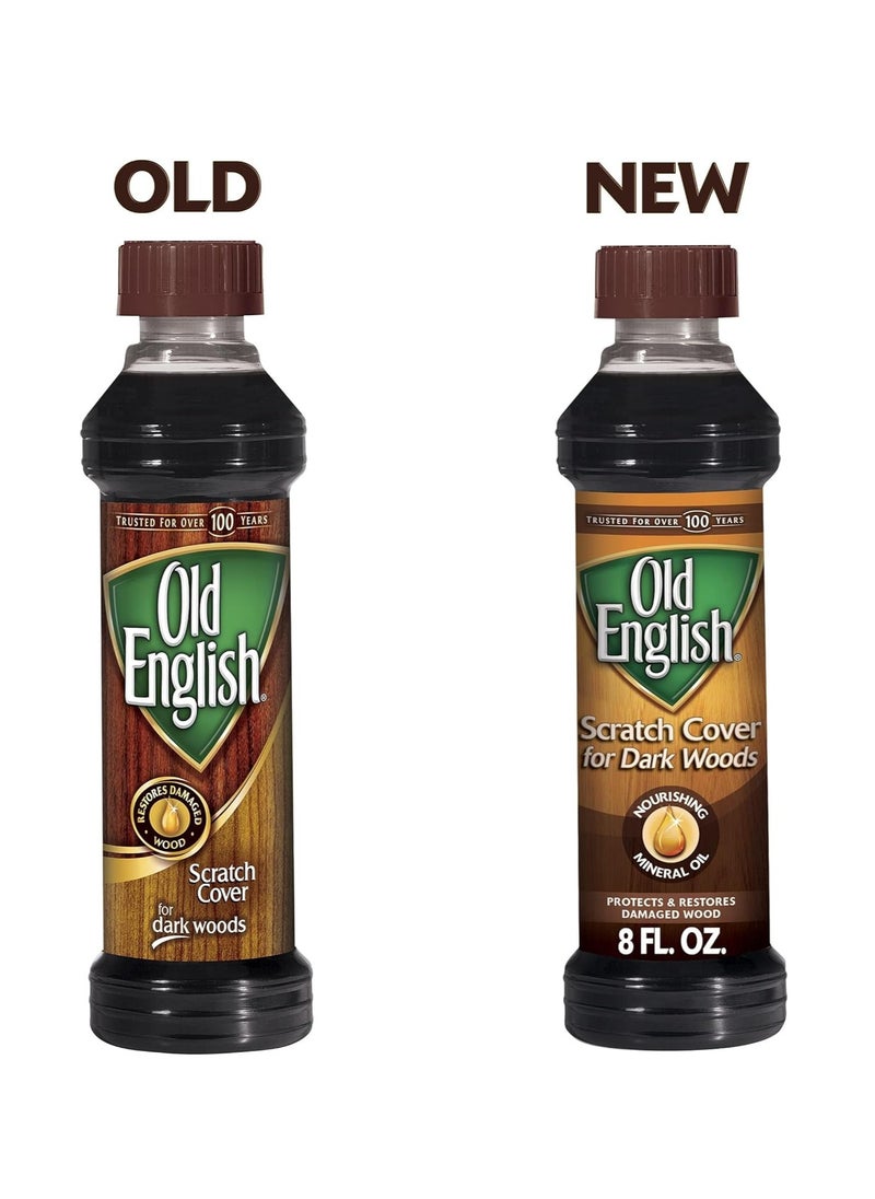 Old English - Old English Scratch Cover for Dark Woods Polish : Wood Scratch Remover, Scratch Concealer, Wood Polisher and Furniture Care, Furniture Refinishing - 8 oz - Image 1