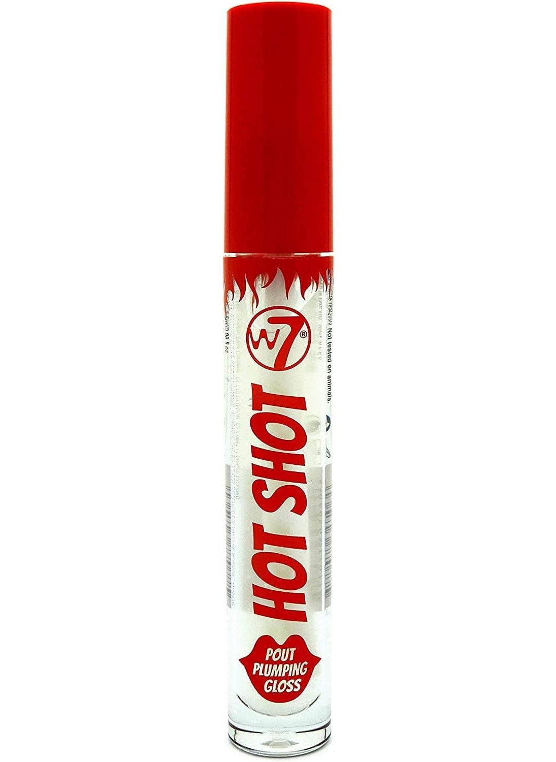 W7 W7 Hot Shot Plumping Gloss  Enhancing Plump Effect For Fuller Lips  Clear Natural High Shine Finish 