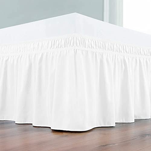Day Care Day Care Wrap Around Dust Ruffled Bed Skirt 12 Inch Tailored Drop Fade Resistant Brushed Microfiber Bed Skirt Single Bed White 