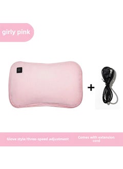 Generic Graphene Heated Gloves USB Chargeable Pink + extension cord 