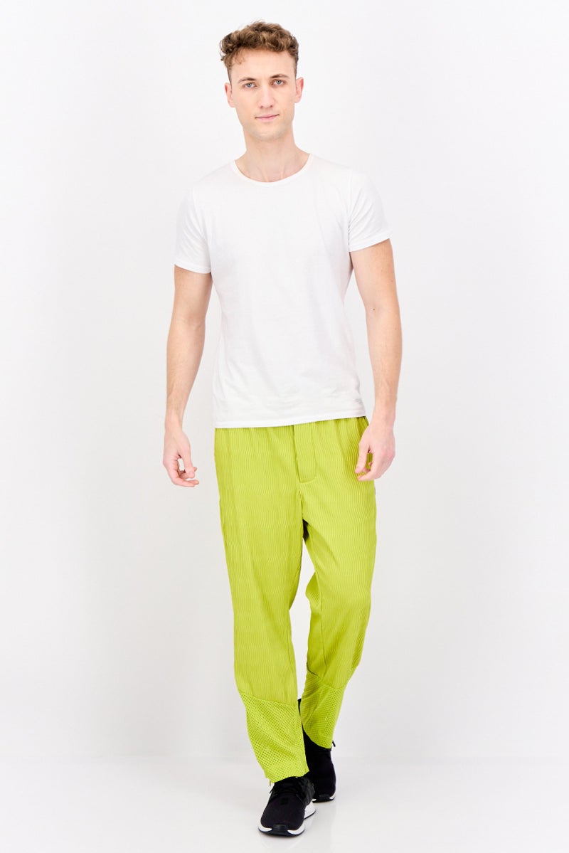 adidas Originals Men Sportswear Fit Outdoor Track Pants, Mustard Green - Image 3