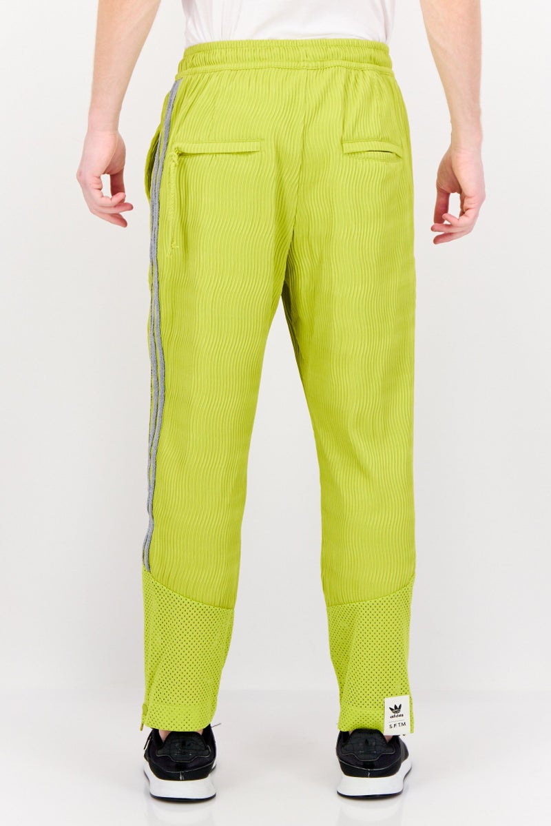 adidas Originals Men Sportswear Fit Outdoor Track Pants, Mustard Green - Image 2