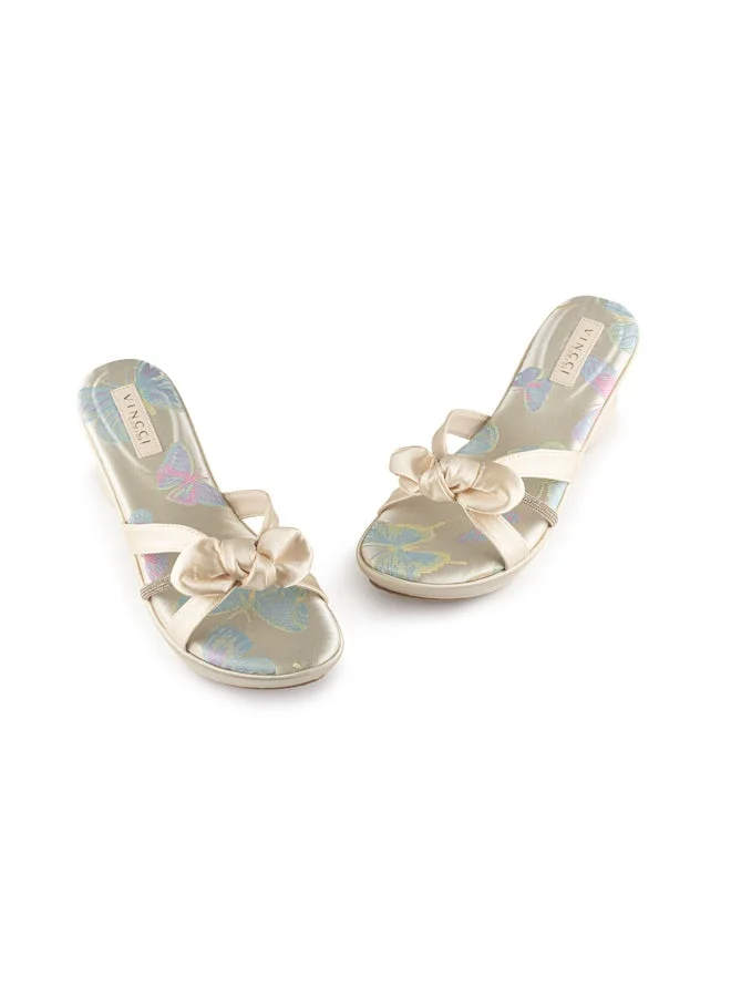 Vincci Gold Women Multi Strap Wedge Sandals for Women | Best Price UAE