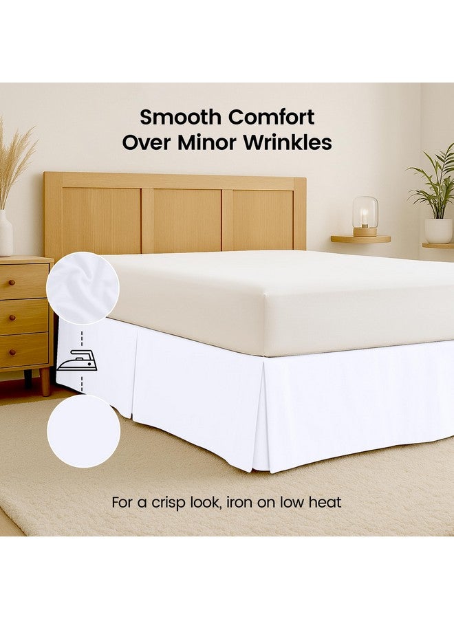 Utopia Bedding Queen Bed Skirt - Soft Quadruple Pleated Ruffle - Easy Fit with 16 Inch Tailored Drop - Hotel Quality, Shrinkage and Fade Resistant (Queen, White) - Image 5