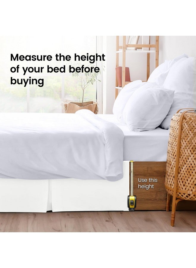 Utopia Bedding Queen Bed Skirt - Soft Quadruple Pleated Ruffle - Easy Fit with 16 Inch Tailored Drop - Hotel Quality, Shrinkage and Fade Resistant (Queen, White) - Image 4