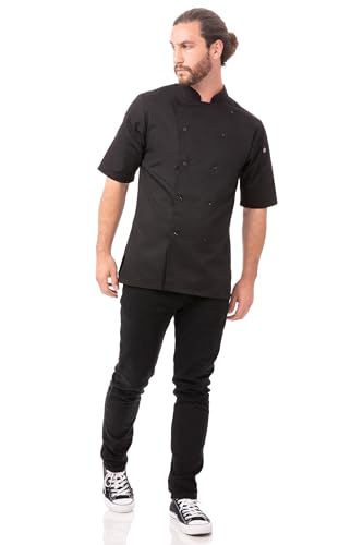 Chef Works Men's Avignon Bistro Chef Coat, Black, Small - Image 3
