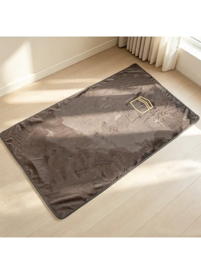 Portable Waterproof Islamic Prayer Mat with Zipper Storage Bag, Travel Outdoor Rug (115x68cm) - Image 1