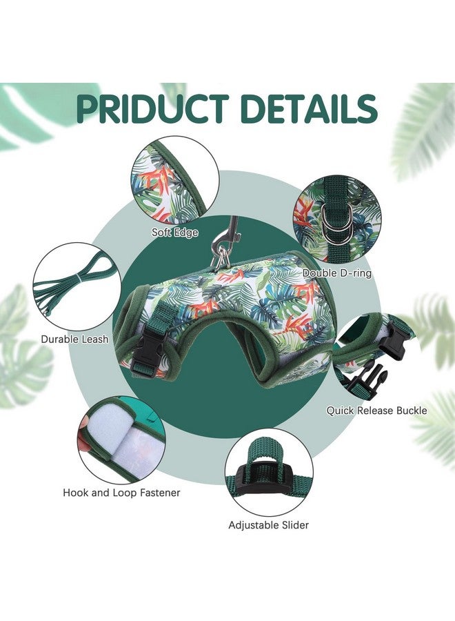 BINGPET Cat Harness and Leash Set Escape Proof for Walking,Step-in Harness with Lightweight Soft Breathable Mesh,Adjustable Easy Control Harness (Emerald Hues, M(Chest:10.5-13.5")) - Image 3