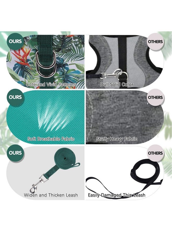 BINGPET Cat Harness and Leash Set Escape Proof for Walking,Step-in Harness with Lightweight Soft Breathable Mesh,Adjustable Easy Control Harness (Emerald Hues, M(Chest:10.5-13.5")) - Image 5