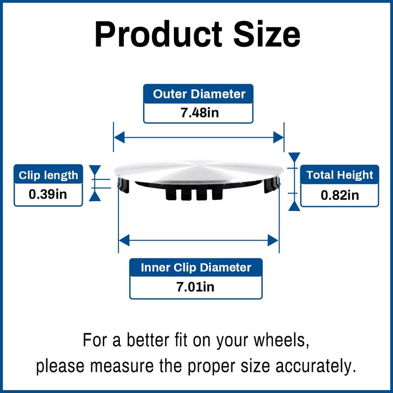غطاء مركز العجلات من الفولاذ 4 قطع متوافق مع شيفروليه فان سيلفرادو تاهو جي إم سي سافانا 1994-2002 سييرا 1992-1999 يوكون 1995-1999 عجلات 15 بوصة - Image 2