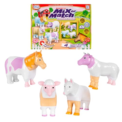 POPULAR PLAYTHINGS Magnetic Mix or Match Farm Animals, Pastel - Image 1