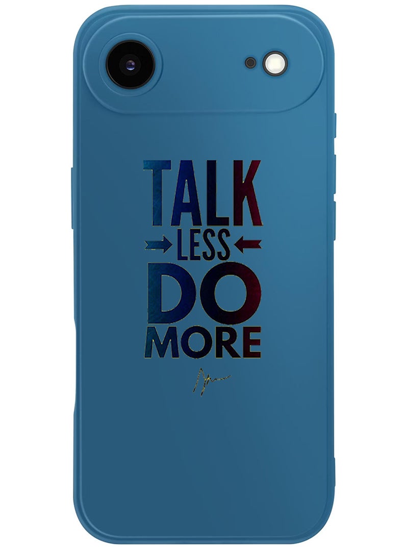 Theodor Protective Slim Fit Case Liquid Silicone Cover with Full Body Protection Anti-Scratch Shockproof Case For Apple iPhone 17 Air (Blue) talk less do more - Image 1