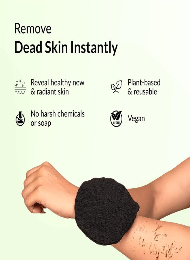 Elight Fusion Body Exfoliating Glove Loofah | Double-Layered Mitt for Dead Skin, Tan Removal & Radiant Skin | 100% Viscose Fibre Scrub Glove for Face & Body - Reusable (Black) - Image 4
