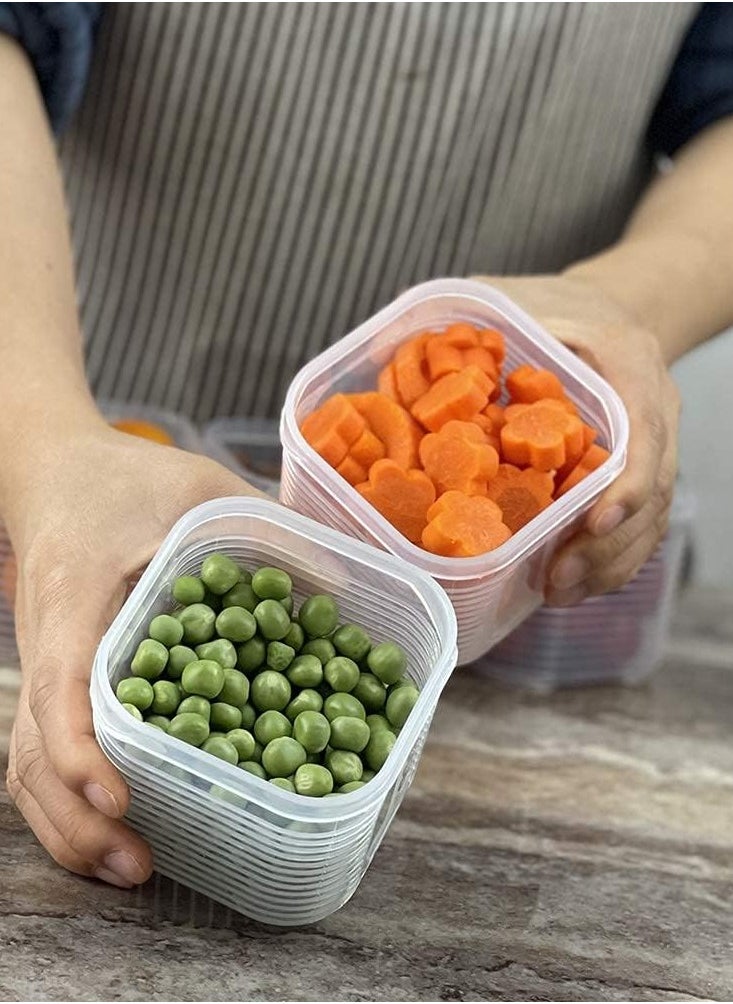 Reusable Plastic Food Storage Containers for Fridge, Large Food Storage Container with 6 Detachable Small Bins for Organizing and Storing Vegetables, Fruits, Meat, Fish, Fresh Keeping