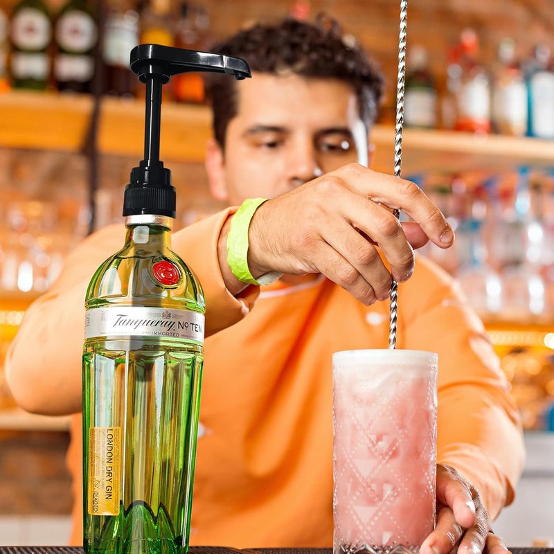 THW موزع مضخة شراب القهوة THW® 6 قطع، يناسب زجاجات 750 مل، للشراب النحيف، المربى، صابون الأطباق، جل الاستحمام، مستحضرات التجميل، اللوشن (ذهبي، أبيض، أسود) - Image 2