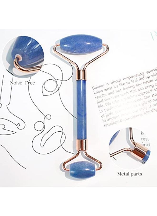 Jade Roller And Gua Sha Facial Tool Set Helps On Puffiness And Fine Lines, Guasha Is To Relax Body Muscles And Improve Wrinkles