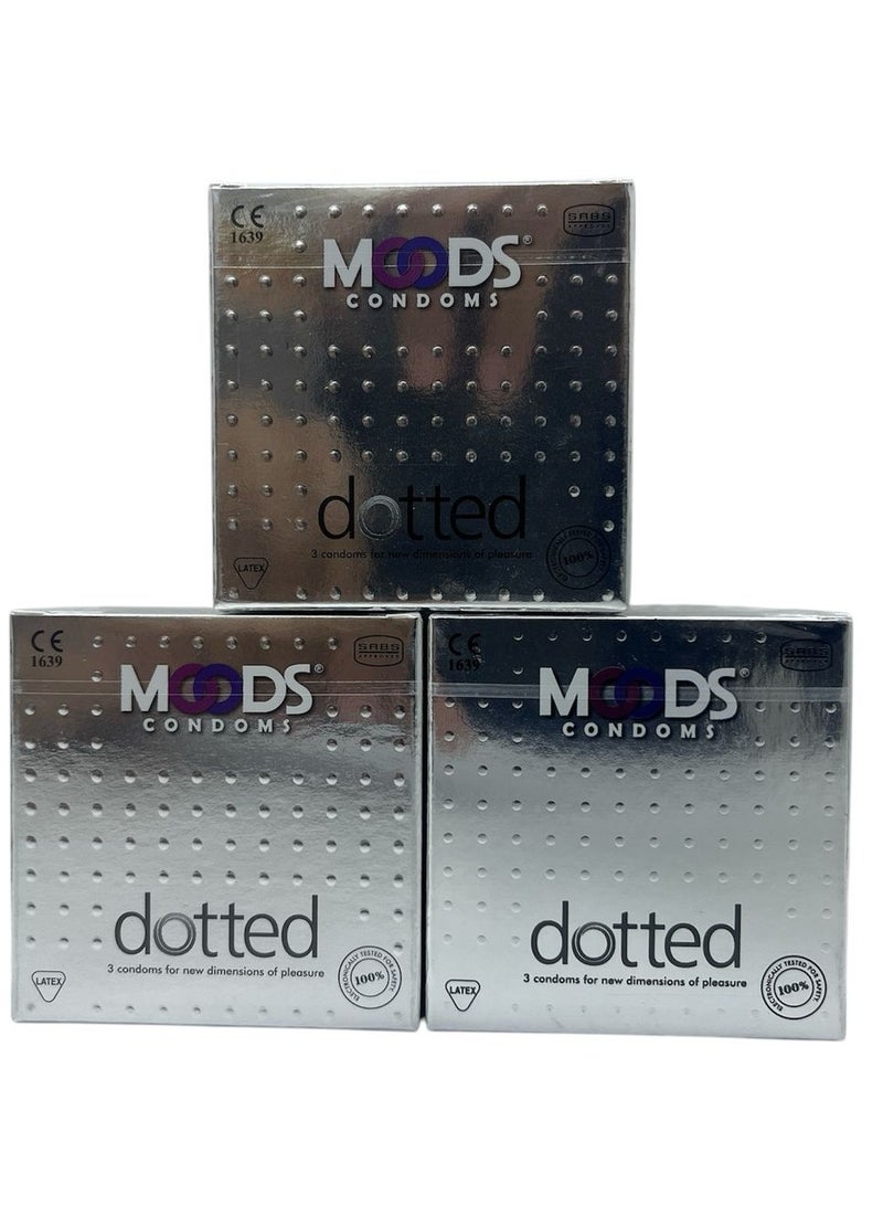 MOODS CONDOM DOTTED 3p PACK OF 3 - Image 1