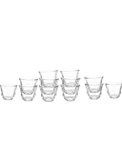 Set of 12 Saudi coffee cups transparent glass