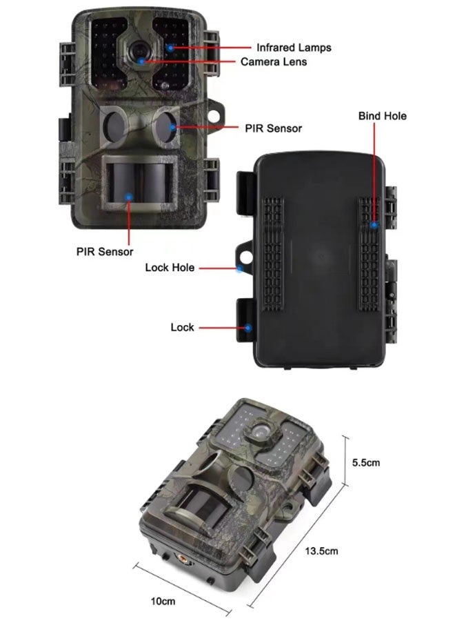 نيوترل كاميرا صيد PIR خارجية فائقة الوضوح بدقة 4K ومزودة بمستشعر متعدد ومستشعر رؤية ليلية بالأشعة تحت الحمراء (خضراء) - Image 2