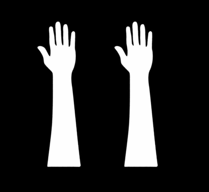 EZRI يد أكريليك قابلة لإعادة الاستخدام EZRI لممارسة المهندي (أبيض) (عبوة من 02) - Image 1