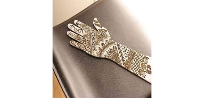 EZRI يد أكريليك قابلة لإعادة الاستخدام EZRI لممارسة المهندي (أبيض) (عبوة من 02) - Image 2
