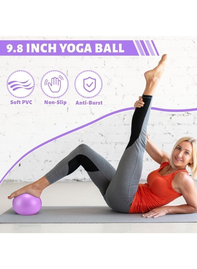 NIUB 18PCS Pilates Set, Yoga Fitness Kit Includes Pilates Ring, Pilates Ball, Magic Circle, Resistance Bands, Elastic Bands, Anti Slip Socks, Yoga Strap, Yoga Starter Set  for Women, Home Workout Equipment Set - Image 5