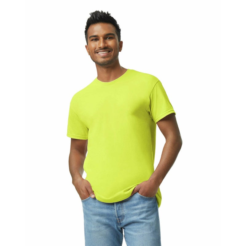Gildan mens Heavy Cotton T-shirt, Style G5000, Multipack T Shirt, Safety Green (3-pack), Large US - Image 2