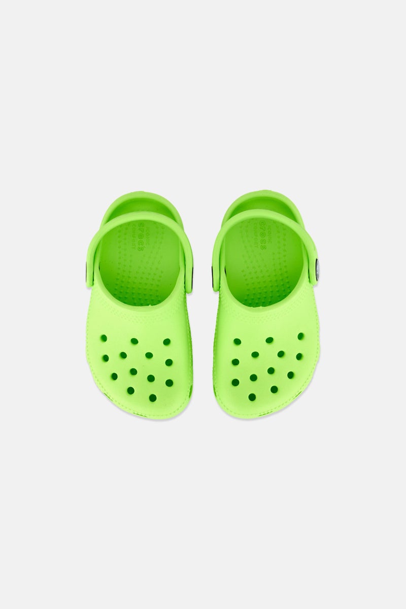 crocs Toddlers Girl Sling Back Classic Clogs, Lime  - Image 4