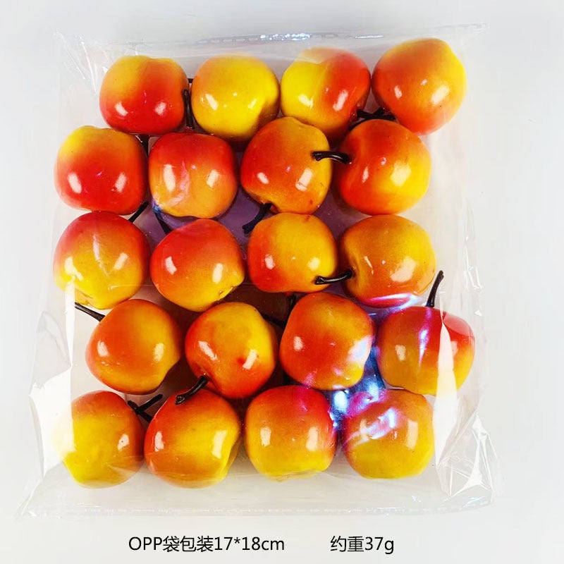 Generic Spot supply simulation fruit foam small fruit mini fruit vegetable set baby teaching aidsRed and yellow apples (20 pcs/pack) Red and yellow apples (20 pcs/pack) 