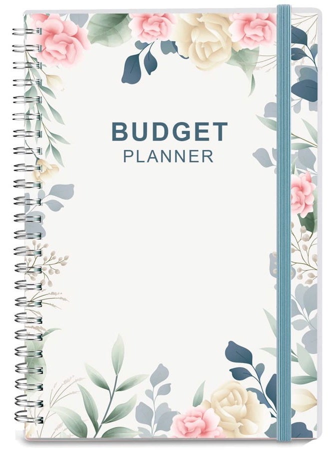 Nokingo Budget Planner - Monthly Finance Organizer with Expense Tracker Notebook to Manage Your Money Effectively, Undated Finance Planner/Account Book, Start Anytime, 1 Year Use, A5, Floral - Image 1