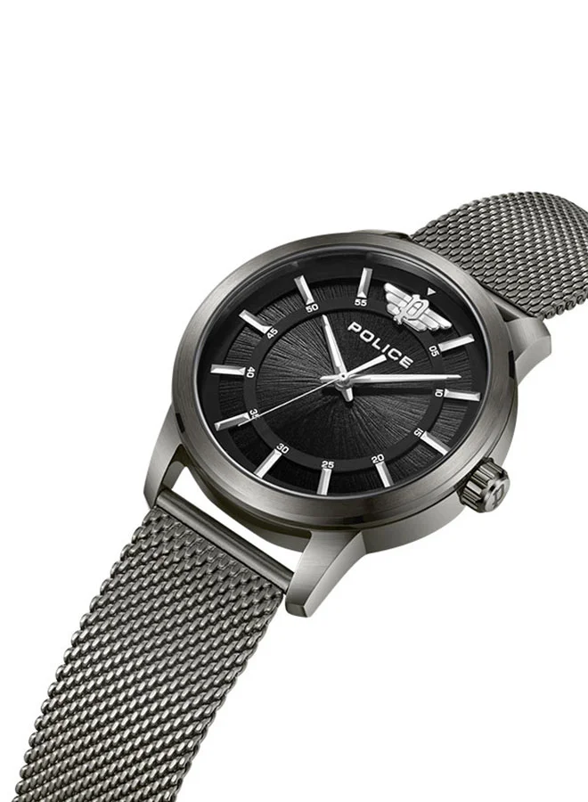 POLICE Raho Gents Analog Watch With Black Dial & Grey Bracelet -PEWJG0021102