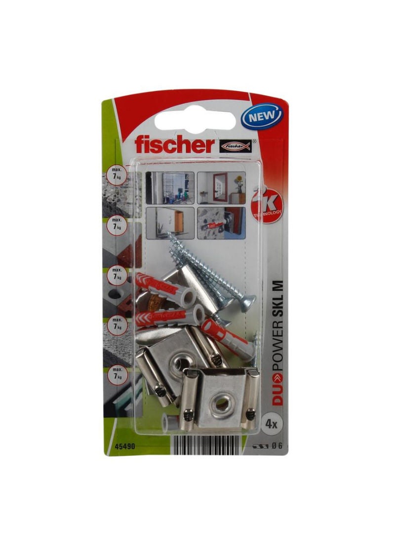 Fischer DuoPower Mirror Fixing Set 4Pcs
