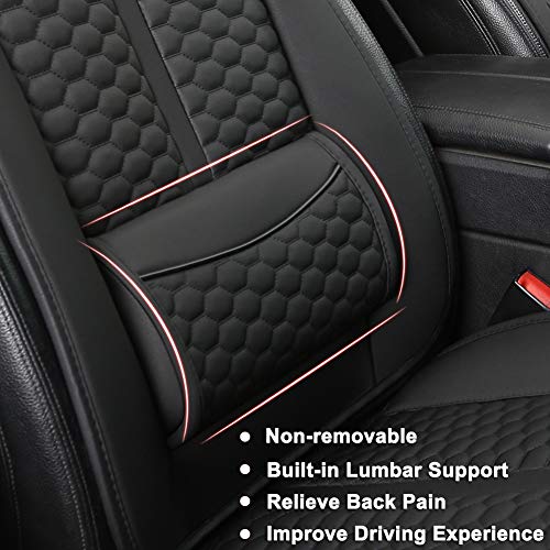 Black Panther Car Seat Cover, 1 Piece Universal Sideless Driver Seat Protector, with Lumbar Support and Headrest Cover (Black) - Image 3