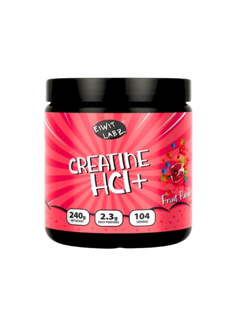 Creatine HCL+ Fruit Burst Flavour 240g (104 Servings) – High Absorption Strength & Performance Support