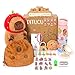 Ditucu Strawberry Capybara Plush Gifts for Girls 4 5 6 7 8 9 10 Years Old with Stuffed AnimalStickersWater BottleBagCoin PurseKeychainsHair AccessoriesCombNecklaceBracelet Plushies Toys Set - Image 2