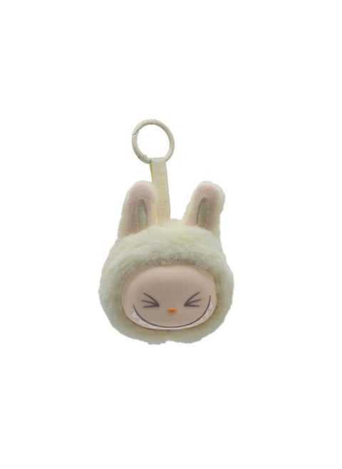 Generation Vinyl Plush Head Type Small Pendant Second Generation Cloth Key Chain Ugly Cute Doll Doll Batch-Specifications:Milky White (please Take Multiples Of 12)-Color:Height 10.5*8cm (54g)
