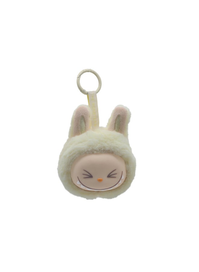 Generation Vinyl Plush Head Type Small Pendant Second Generation Cloth Key Chain Ugly Cute Doll Doll Batch-Specifications:Milky White (please Take Multiples Of 12)-Color:Height 10.5*8cm (54g)  - Image 1