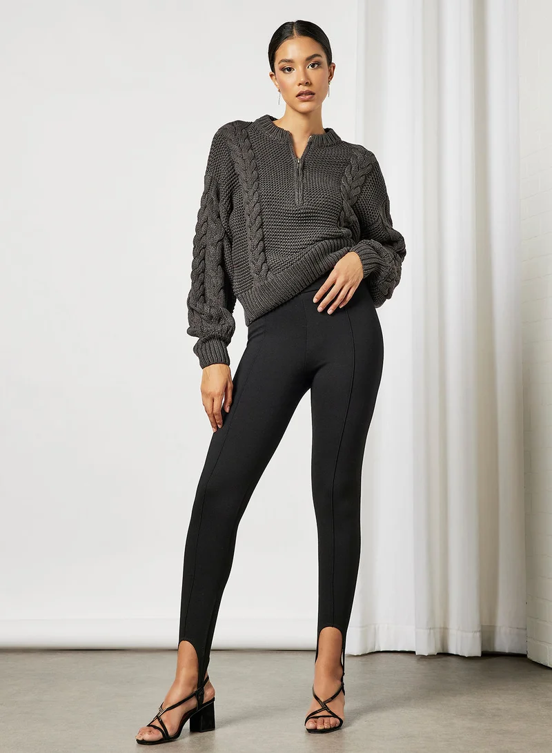 Bardot Zip Detail Sweater