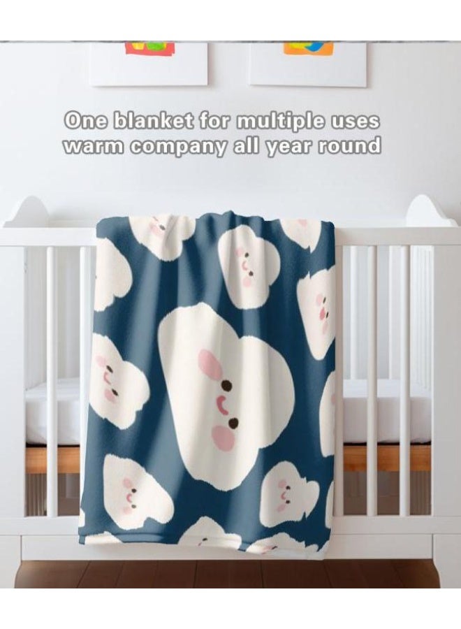 عام بطانية رقيقة من الفانيلا الكرتونية للأطفال أو الطلاب (دافئة ومريحة ومناسبة للنوم والألعاب) 100 سم * 150 سم - 335 - Image 1