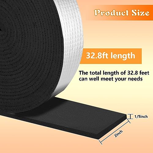 GJL Pipe Insulation Wrap 2" Wide X 32.8 Ft Outdoor Foam And Foil Pipe Wrap Insulation Tape Self Adhesive for Winter Freeze Protection Insulation Wrap for Cold Hot Water Pipes for Reduce Heat Loss (2 roll) - Image 2